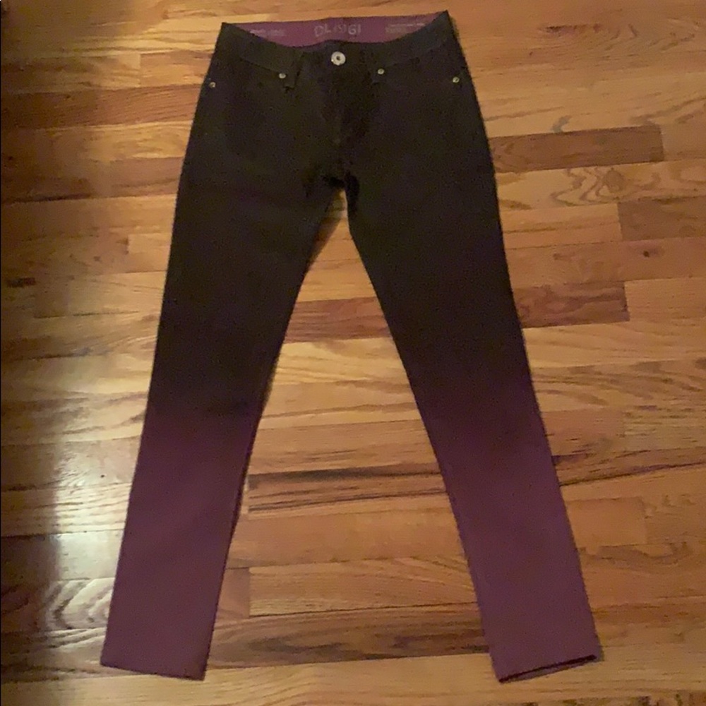 DL1971 burgundy ombré jeans